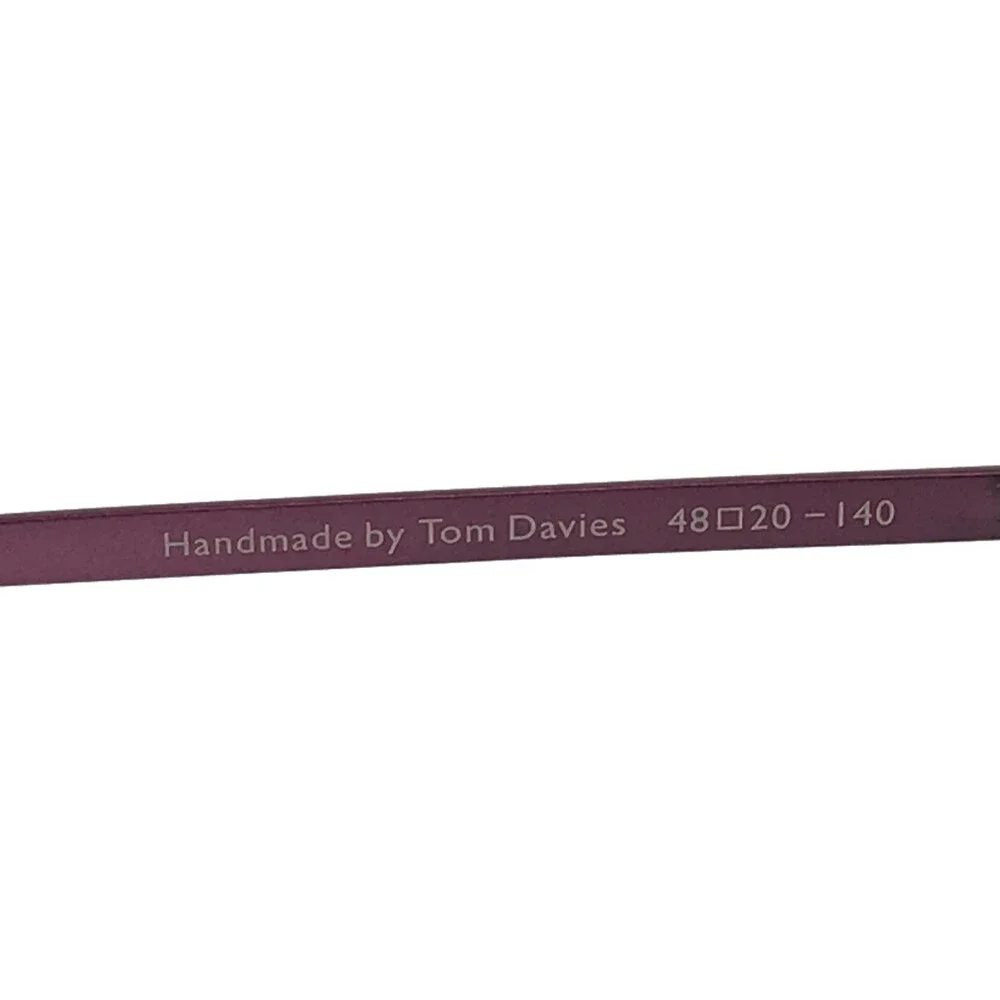 Tom Davies Eyeglasses Frames TD733 Col. 2183 Purple Round Hexagonal 48-20-140